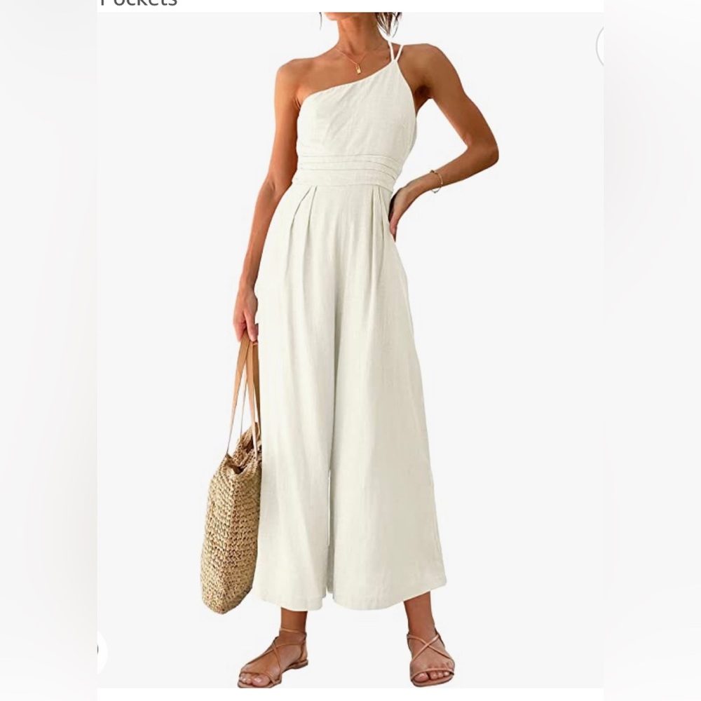 One shoulder Wide leg jumpsuit